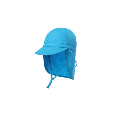 파란 색깔 조정가능한 아이들의 물통 모자 UPF 50+ 태양 보호