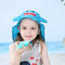동물성 반대로 UV 아이들의 물통 모자 UPF 50+ 넓은 챙 파란 색깔