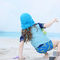 파란 색깔 조정가능한 아이들의 물통 모자 UPF 50+ 태양 보호