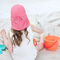 목 덮개 46cm 어린이 해변 모자 챙이 넓은 UPF 50+ 100% 폴리에스터