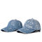 OEM 파란 데님 직물 야구 모자 자수 55cm 면 능직물