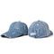 OEM 파란 데님 직물 야구 모자 자수 55cm 면 능직물