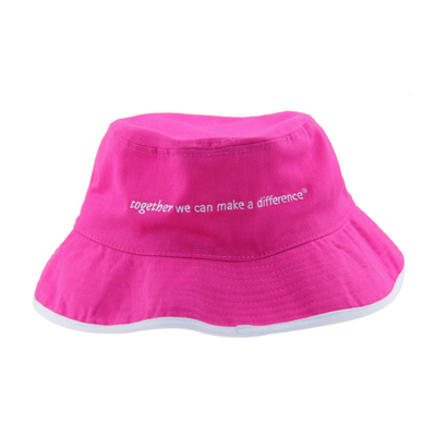 OSFM 사이즈 빗질 된 면화 맞춤 embroidered Bucket Hats 여성 낚시 모자 핑크