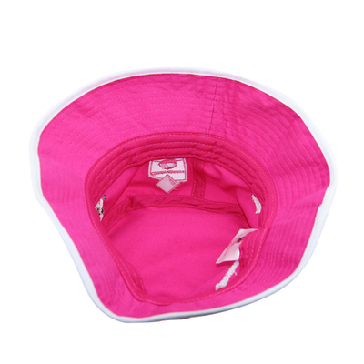 OSFM 사이즈 빗질 된 면화 맞춤 embroidered Bucket Hats 여성 낚시 모자 핑크