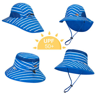 목 플랩 43cm 55cm를 가진 UV 저항하는 50+ UPF 넓은 테두리 어린이 Uv 태양 모자