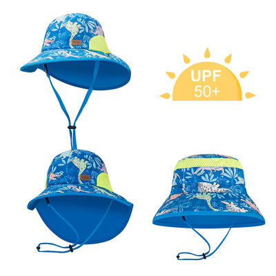 넥 플랩 Upf50+ 모자 어린이용 넓은 챙 모자 43cm 100% 면