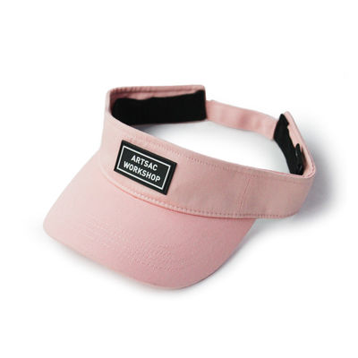 조정가능한 분홍색 58cm 선 바이저 모자 자수 인쇄 로고