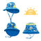 넥 플랩 Upf50+ 모자 어린이용 넓은 챙 모자 43cm 100% 면