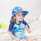 여름 해변을 위한 SGS 목 플랩 아이들의 물통 모자 넓은 테두리