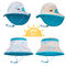 여름 UV 보호 물통 모자 아기를 위한 둥근 테두리 100% 폴리에스터 46cm